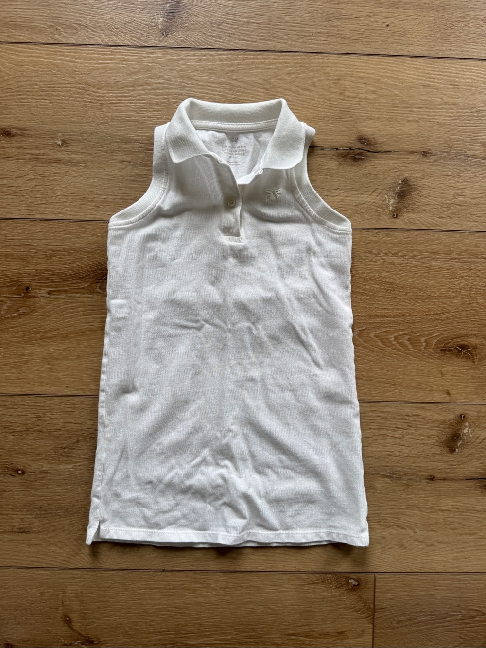 H&M White Sleeveless Polo Dress